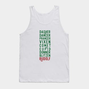 Reindeer Names Tank Top